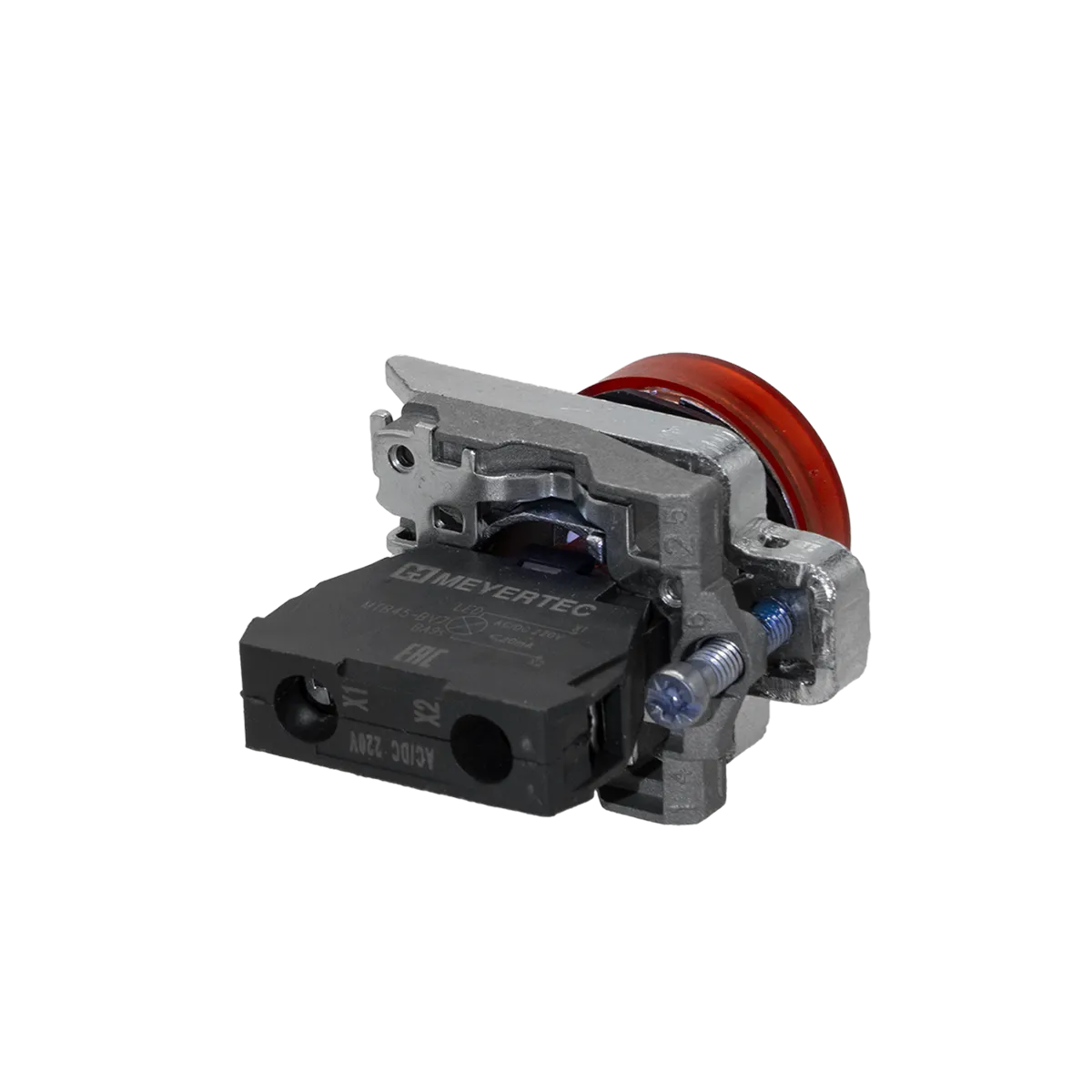 Лампа сигнальная красная, 220V AС/DC, IP65, металл