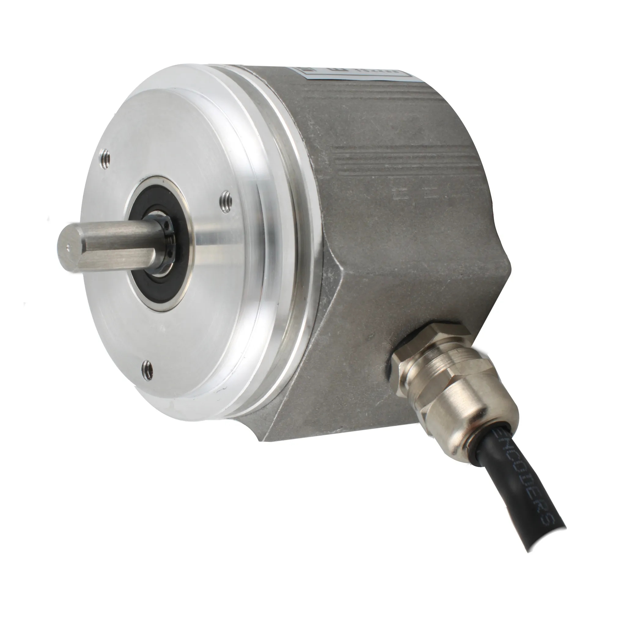 Инкрементальный программируемый энкодер D=58мм, выступающий вал 8мм, сервофланец, 3000 имп/об, 5…30VDC, выход TTL/HT