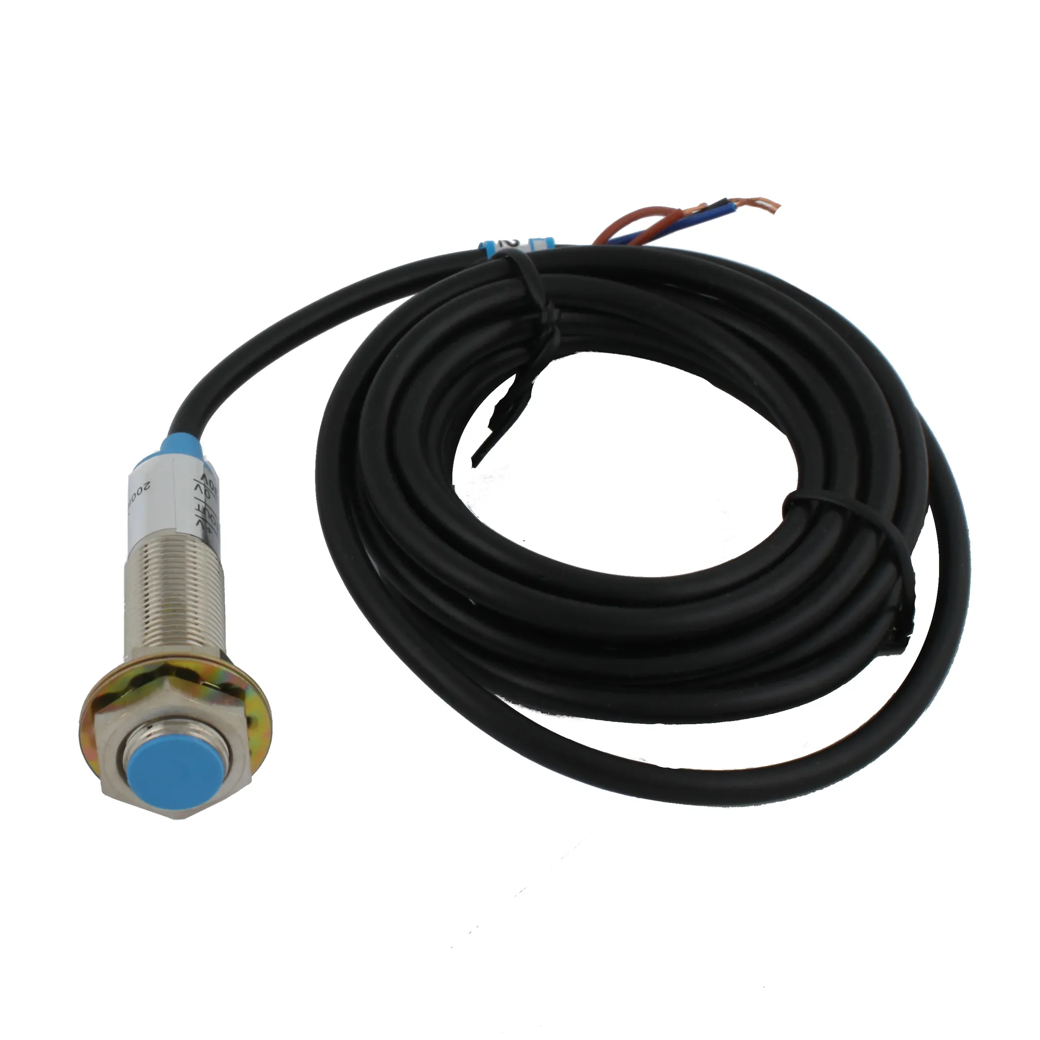 INNOCONT Индуктивный датчик, M12x1, L=61 мм, экранированный, зона срабатывания 2 мм, -25 +60 С, 12…24 VDC, IP65, выход: PNP NO, макс. ток 200 мА, кабель 2 м SL-12P2C