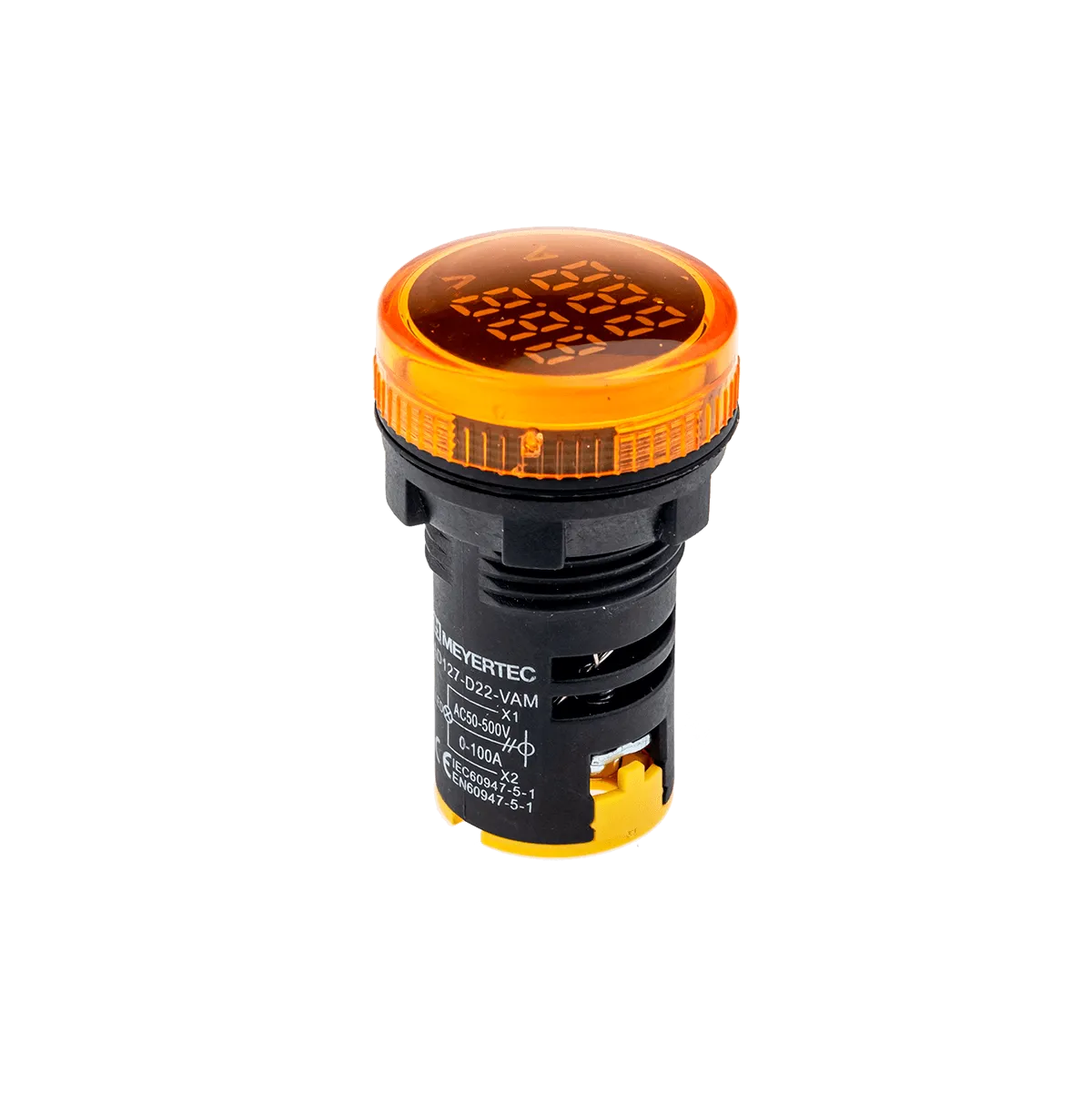 Индикатор тока и напряжения, желтый