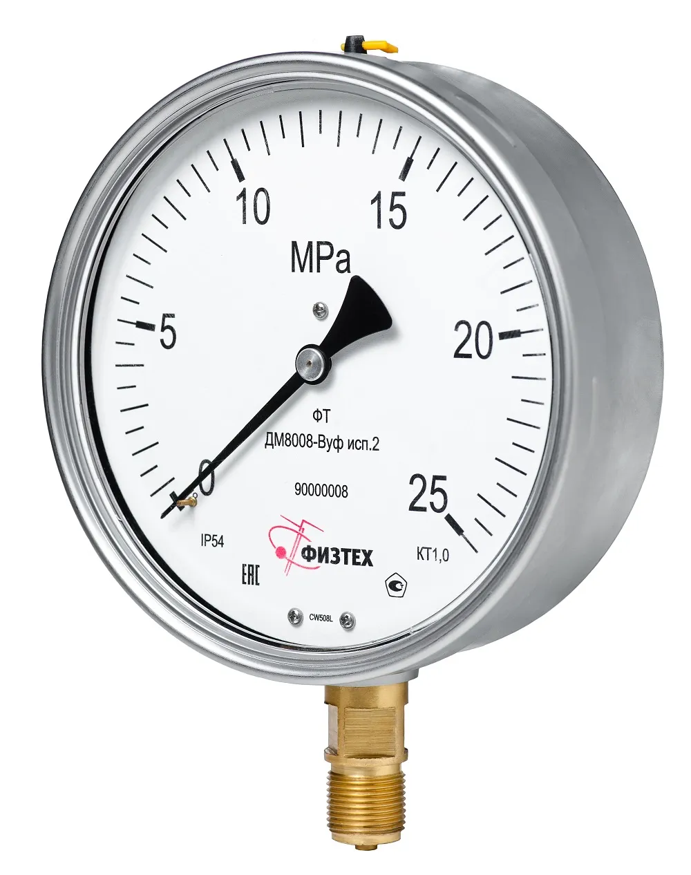 Вакуумметры, мановакуумметры, манометры виброустойчивые ДВ8008-ВУф, ДА8008-ВУф, ДМ8008-ВУф исп 2 (Диаметр: 160 мм)