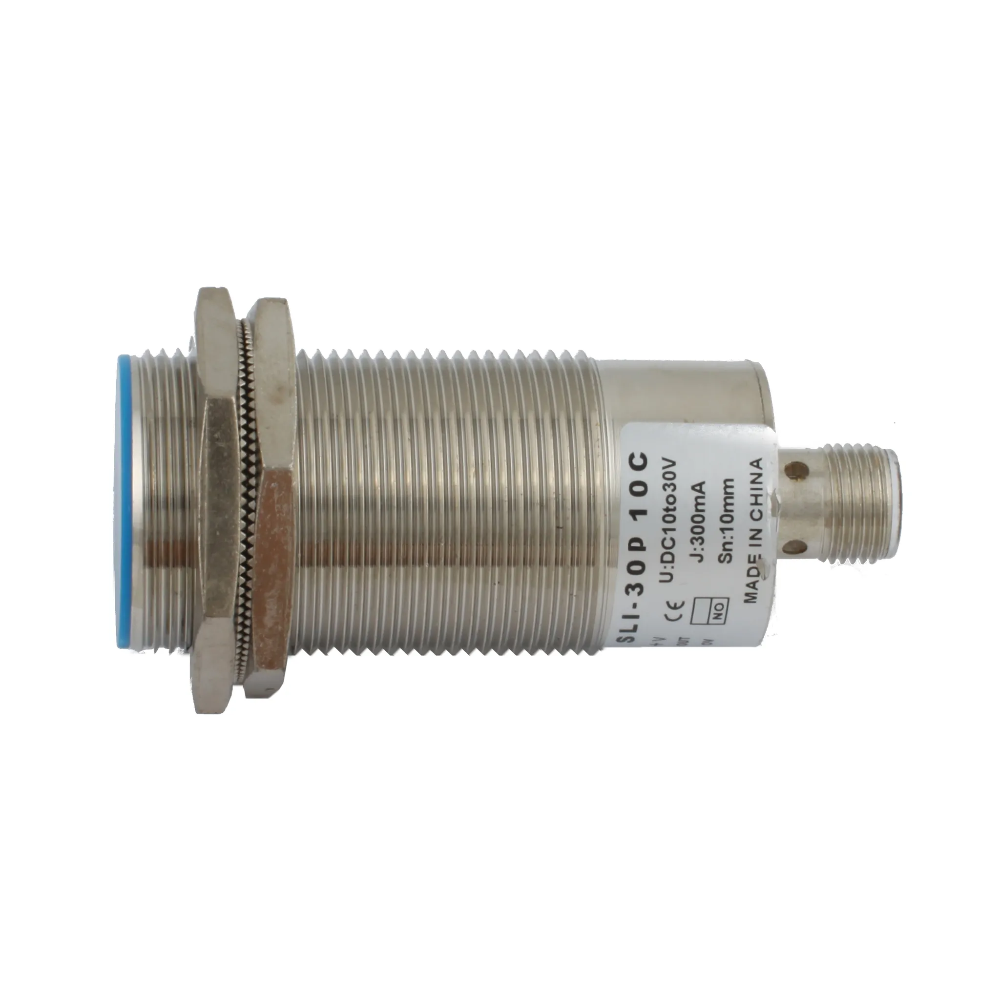 INNOCONT Индуктивный датчик, M30x1,5, L=78 мм, экранированный, зона срабатывания 10 мм, -25 +60 С, 12…24 VDC, IP67, выход: PNP NO, макс. ток 200 мА, разъем M12 SLI-30P10C