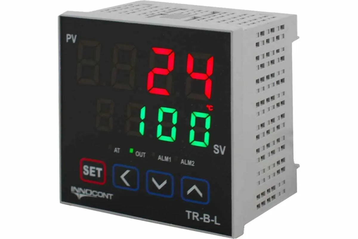 INNOCONT Температурный контроллер, 2 дисплея, 4 разряда, 96x96x63 мм, 2 аварийных выхода, 110-220VAC, выход: реле + твердотельное реле TR-B-L