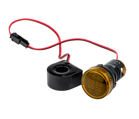 Индикатор тока и напряжения, желтый