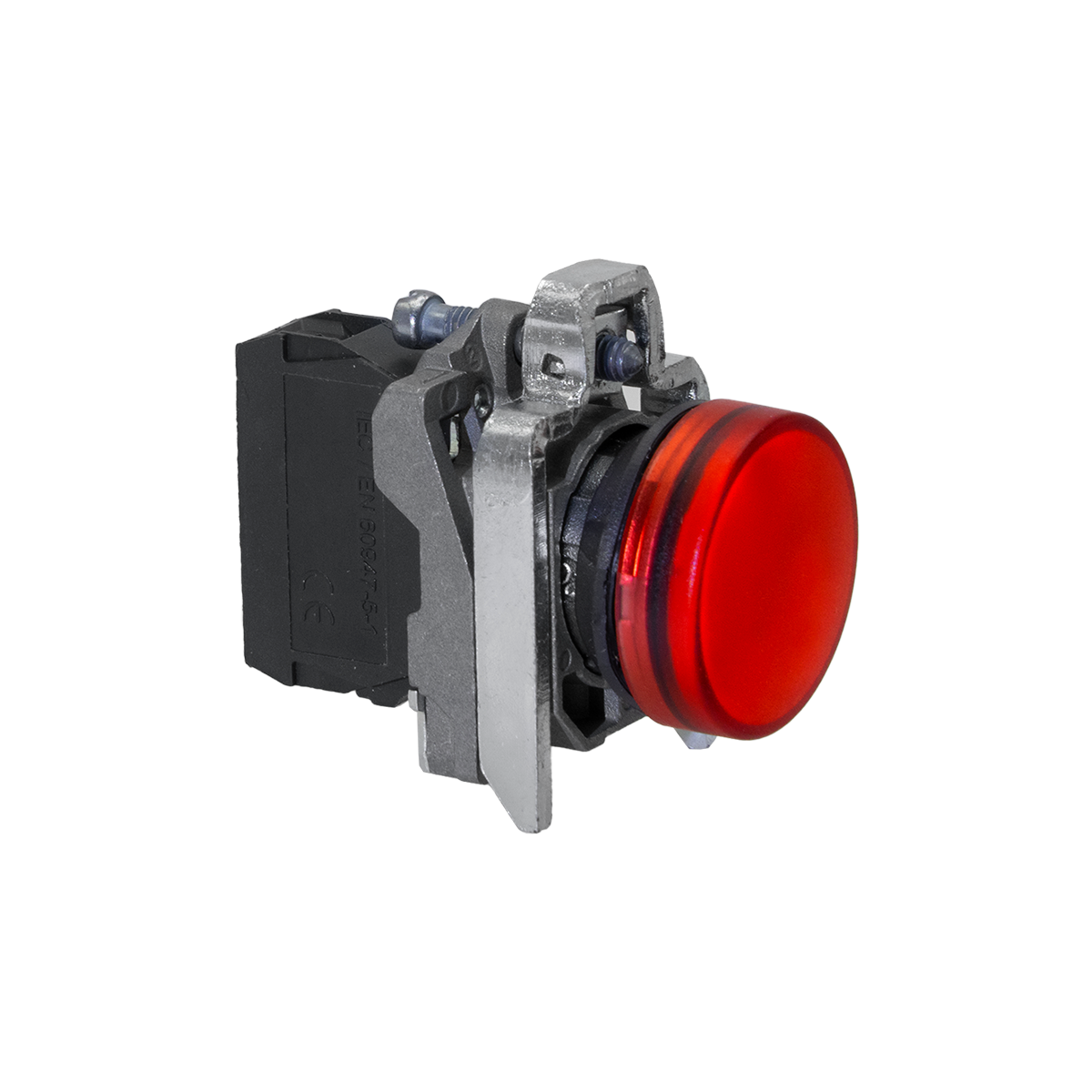Лампа сигнальная красная, 220V AС/DC, IP65, металл