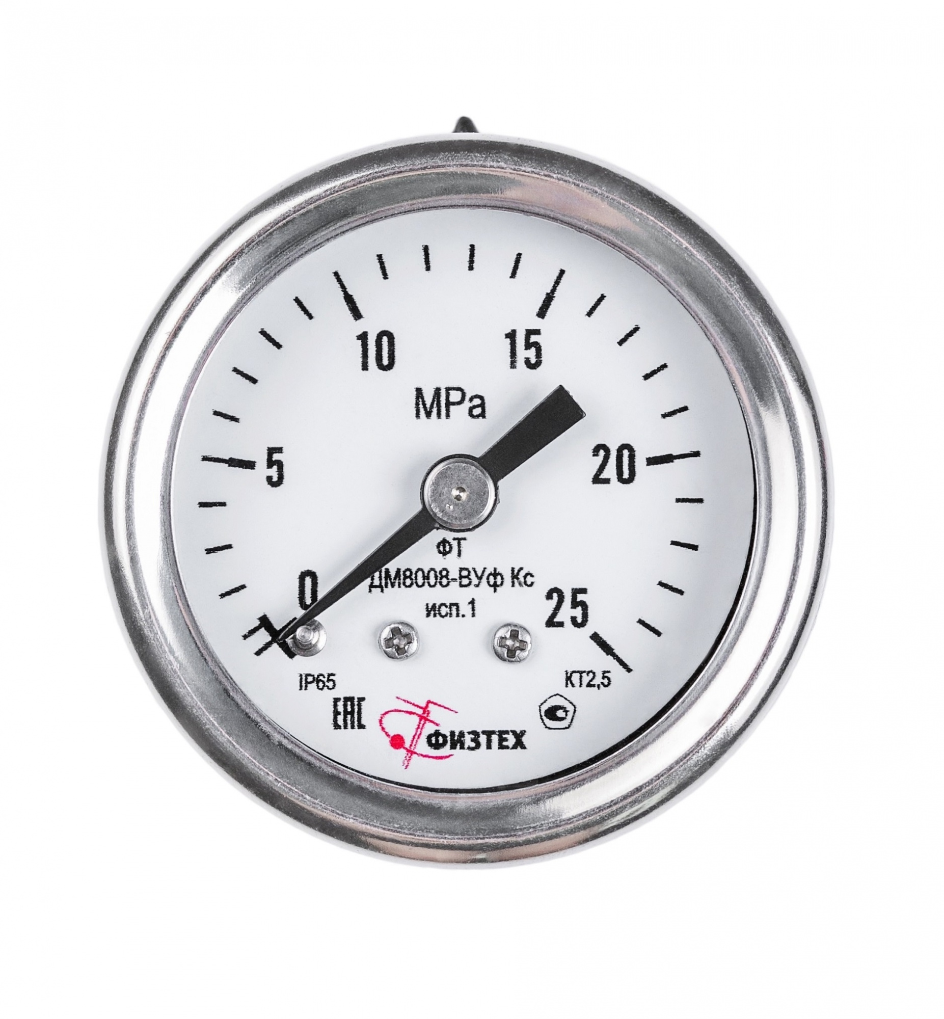 Манометры коррозионностойкие ДМ8008-ВУф Кс исп 1 ОШ d.40 Без заполнения (Диаметр: 40 мм)